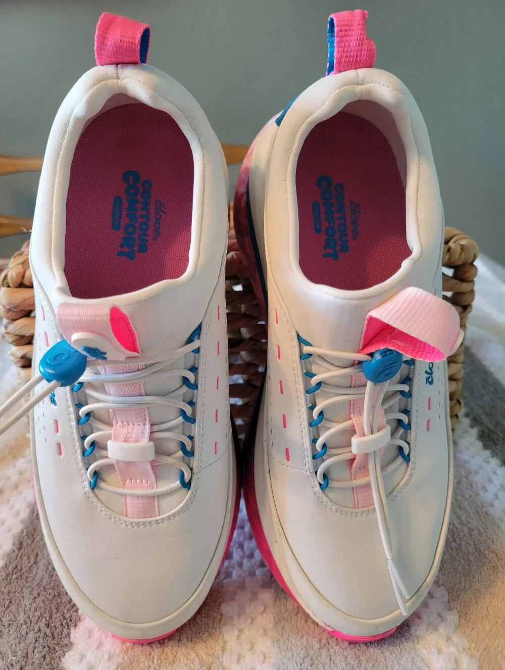 Clove Women's Forte 2 Sneakers Shoes White Pink Marble Size 7